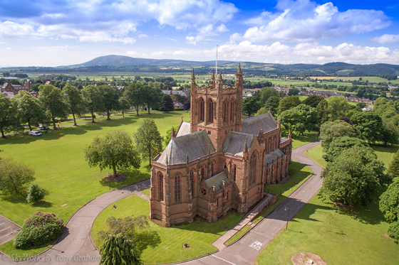 Aerial image of Crichton Memorial Church by Tony Graham